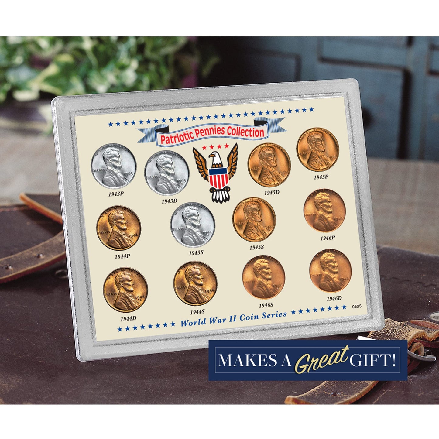 Historical Treasures: WWII Patriotic Pennies Set with Certificate of Authenticity