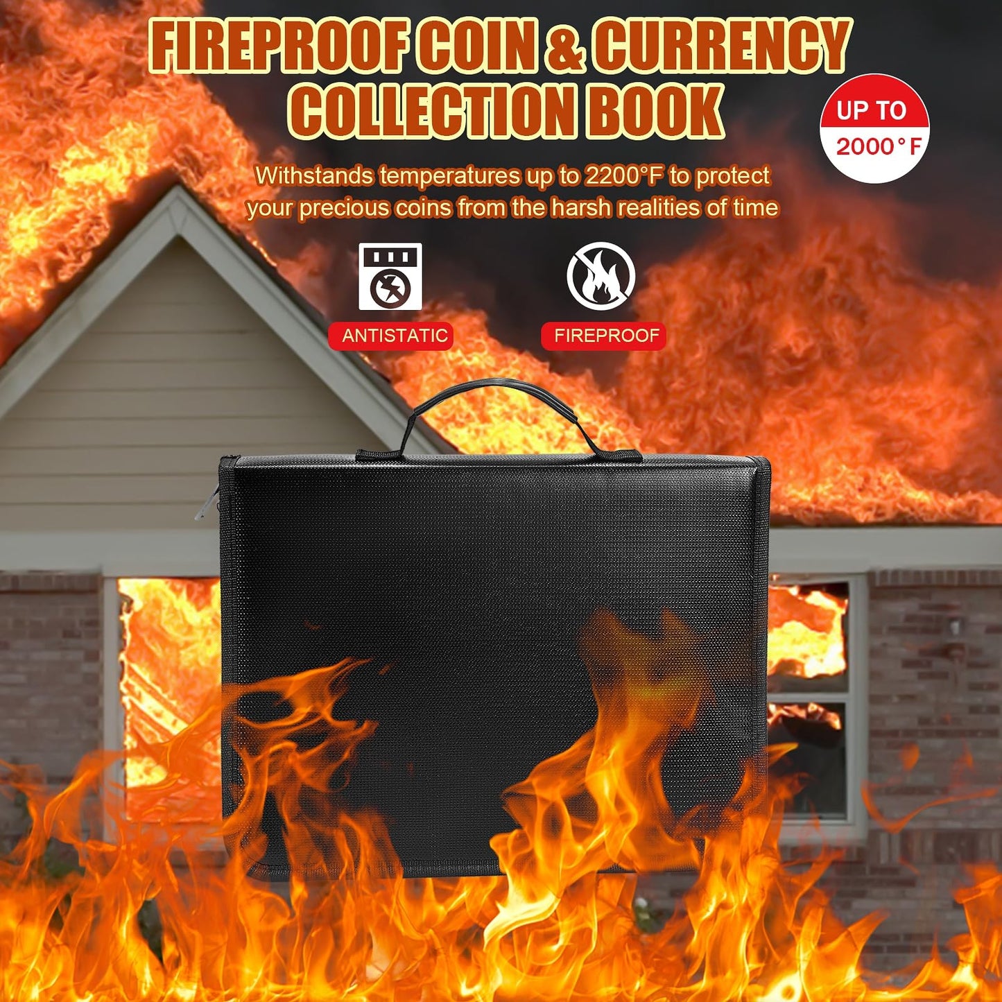 Premium Yamahiko Coin Collecting Album - Fireproof, 300 Pockets for Bills & Stamps”