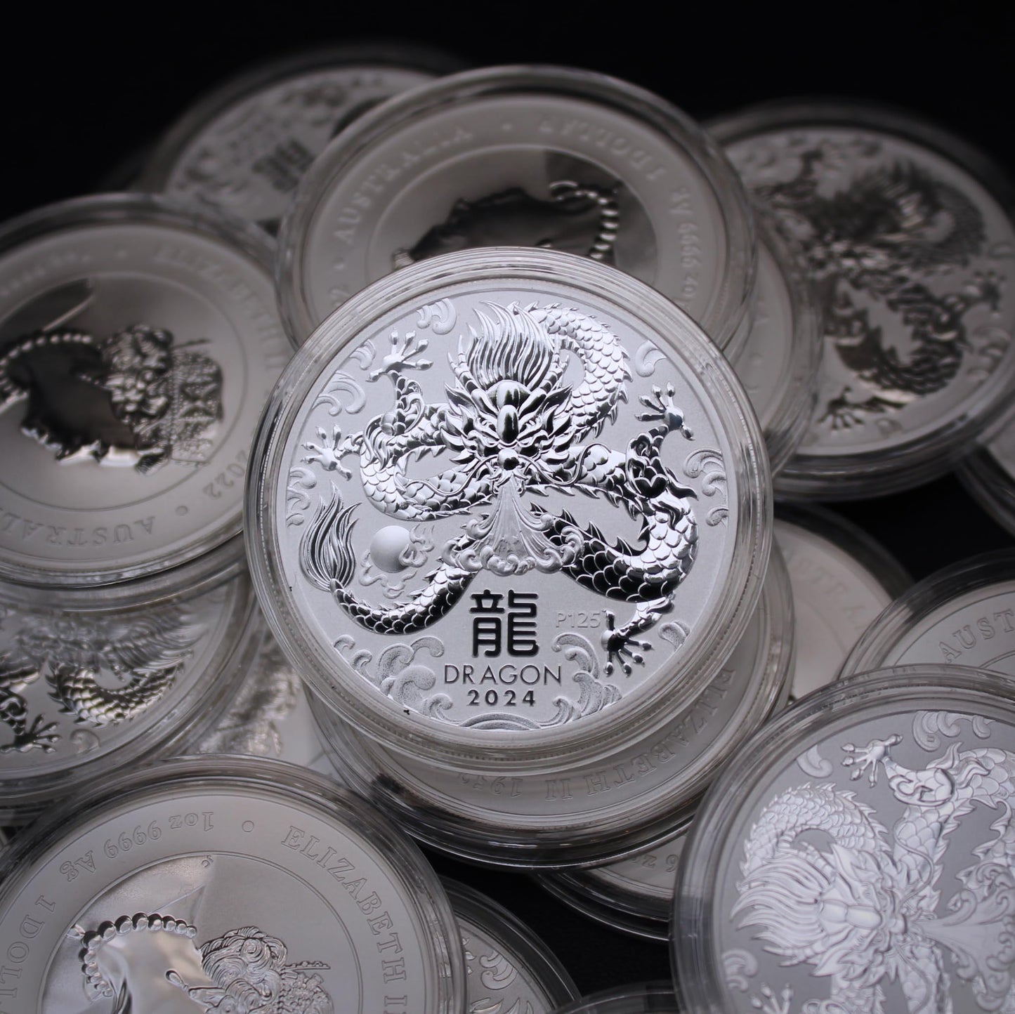 Brilliant Uncirculated 2024 P Lunar Series III Year of the Dragon Silver Coin