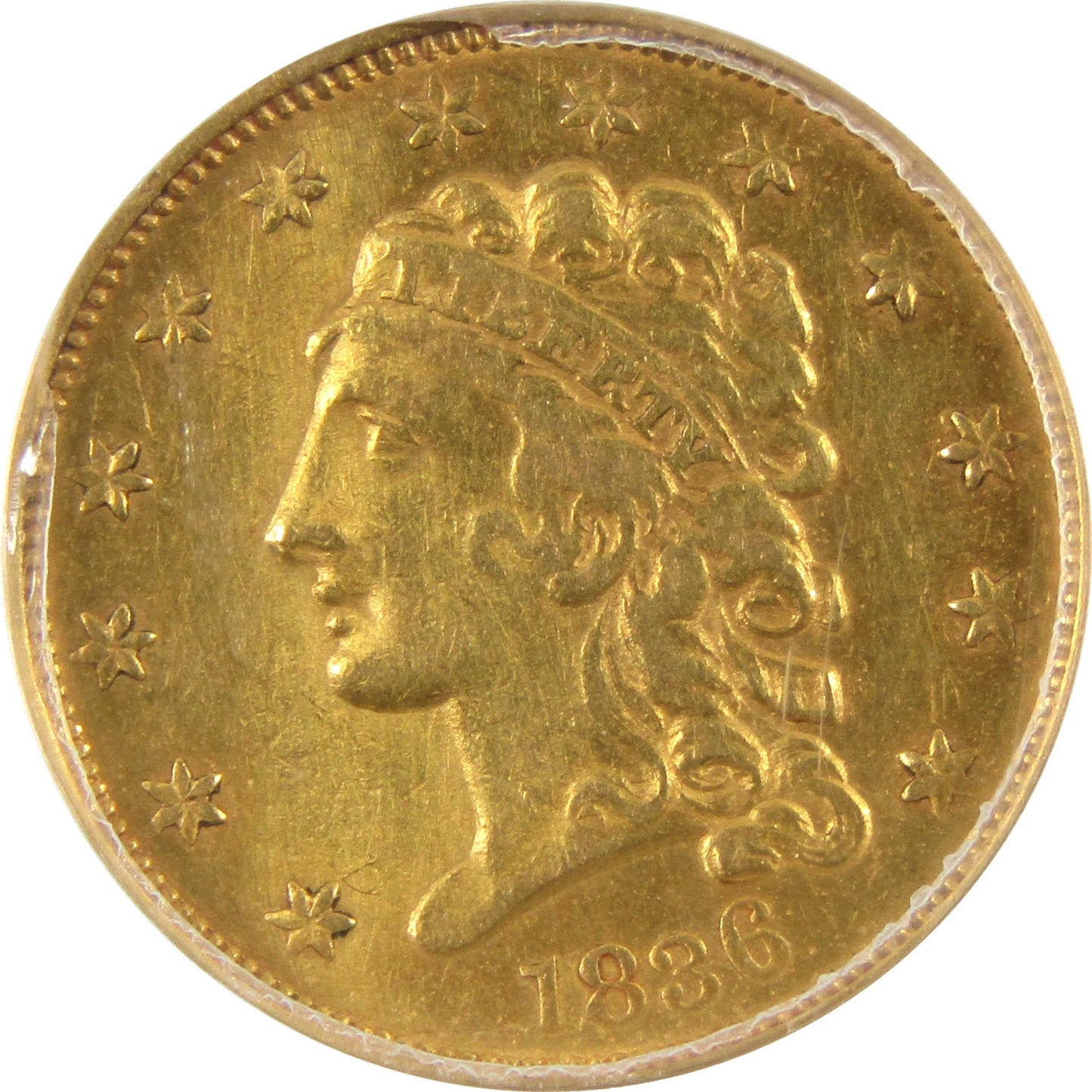 1836 Classic Head Eagle AU 50 Details ANACS Gold $2.50 SKU:CPC5977