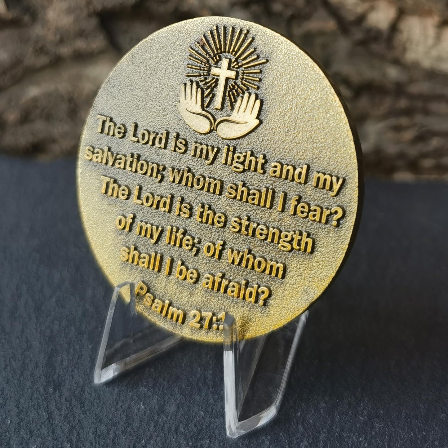 Divine Shepherd's Guidance Christian Challenge Coin Bible Verse Pocket Token Military Gift