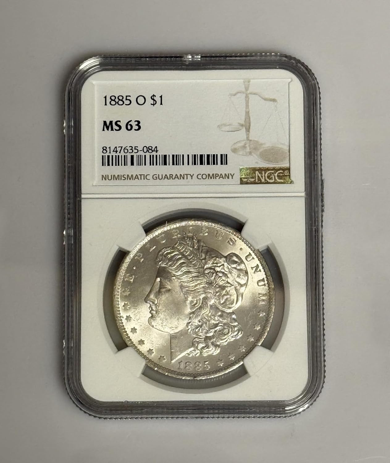 1885 O Morgan Silver Dollar MS-63 NGC Graded $1 Coin