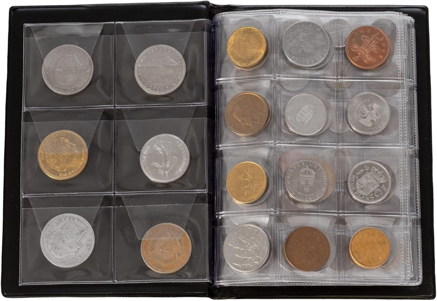 108 Coin Collection Including Currency Album | Full Numismatic Book of Different Coins | 50 Unique Foreign Countries | Complete Coins Collections | Perfect Choice for Money Collectors