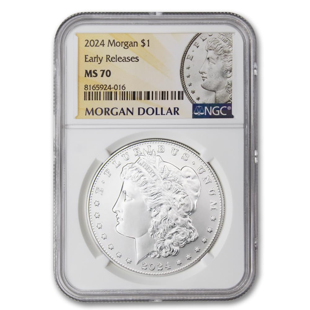 2024 American Silver Morgan Dollar Coin MS-70 (Early Releases) with Original Government Packaging $1 MS70 NGC