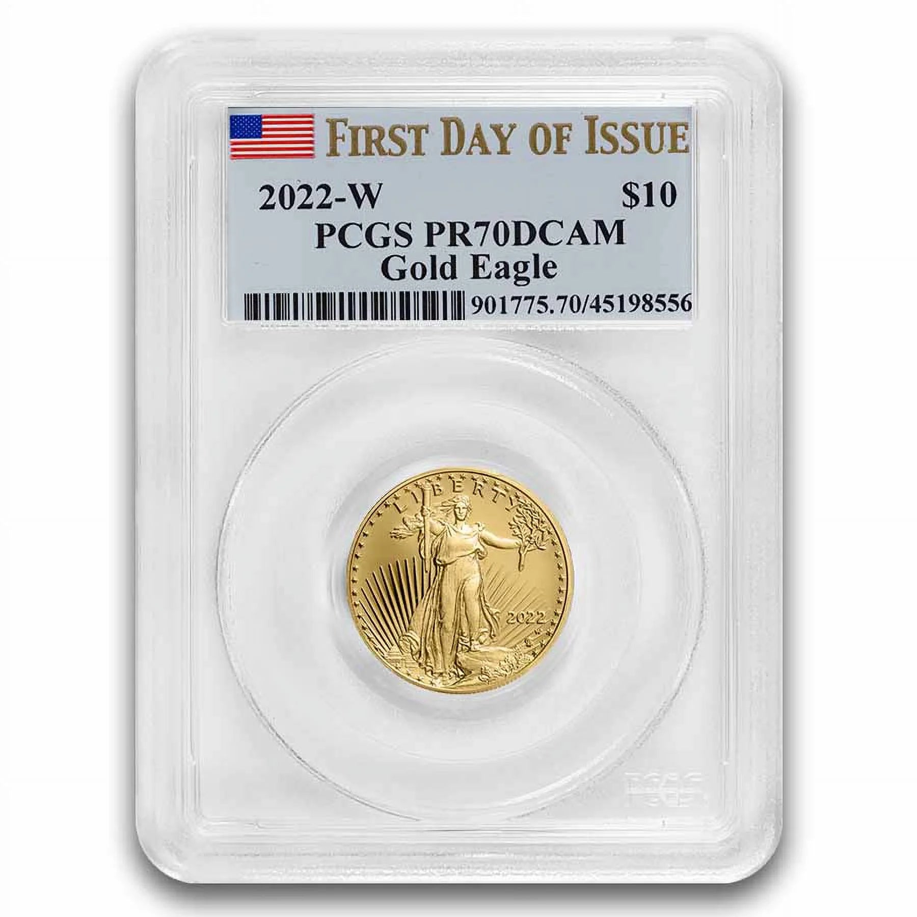 2022-W 4-Coin Proof Gold Eagle Set PR-70 PCGS (First Day)