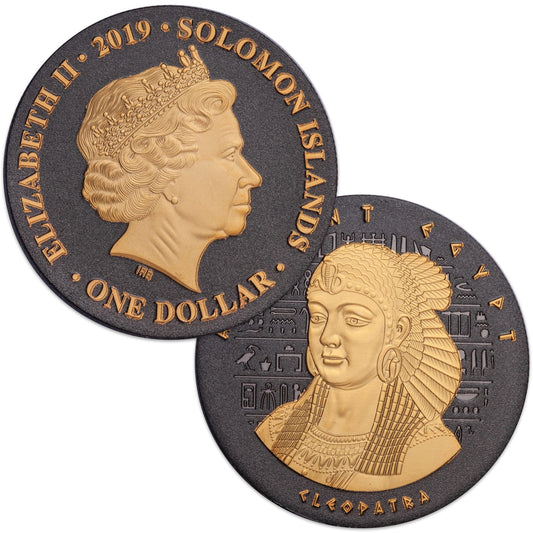 Exquisite 2019 Solomon Islands Cleopatra $1 Coin – Ancient Egypt Tribute!”