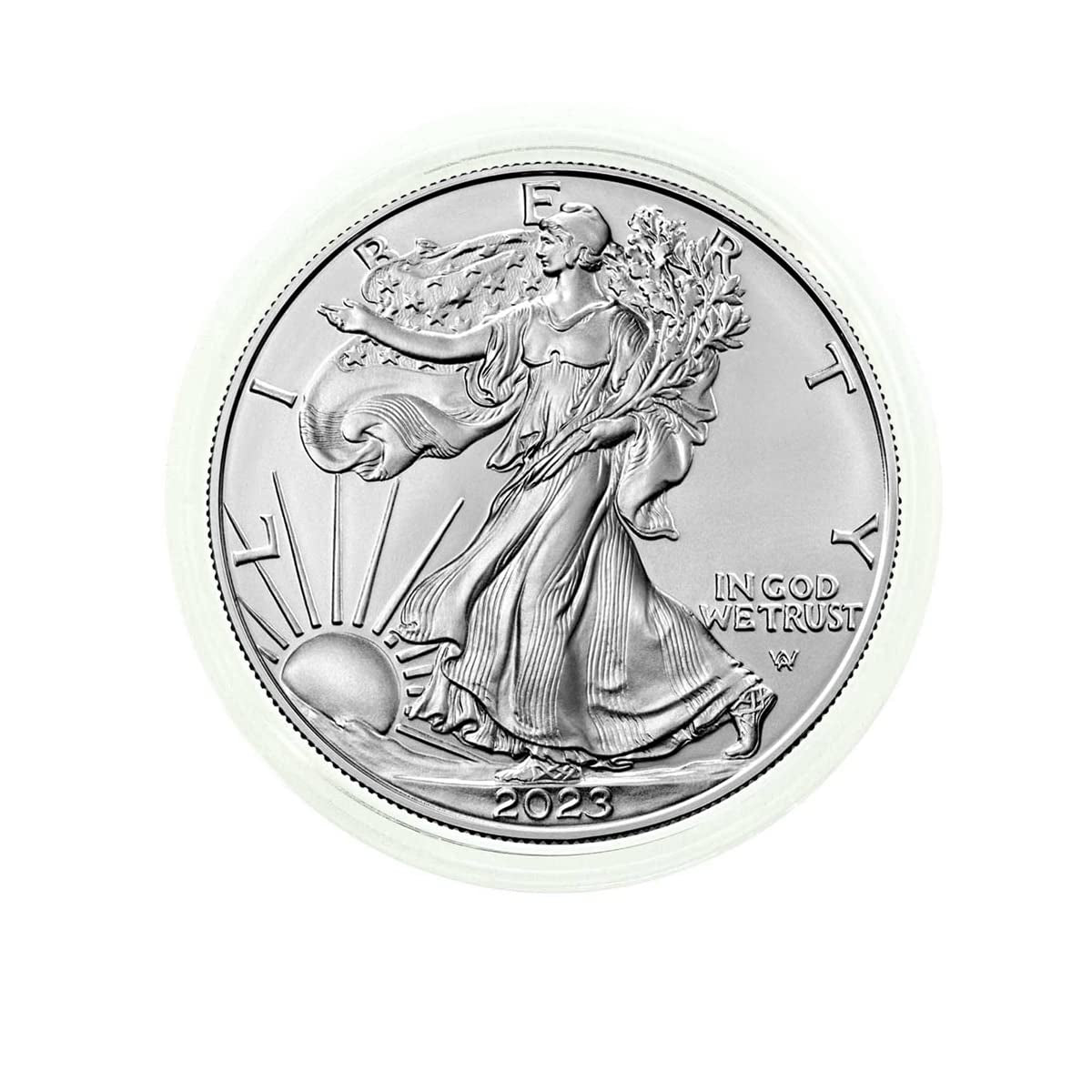 2023 - American Silver Eagle .999 Fine Silver in Direct Fit Air Tite with Our Certificate of Authenticity Dollar US Mint Uncirculated