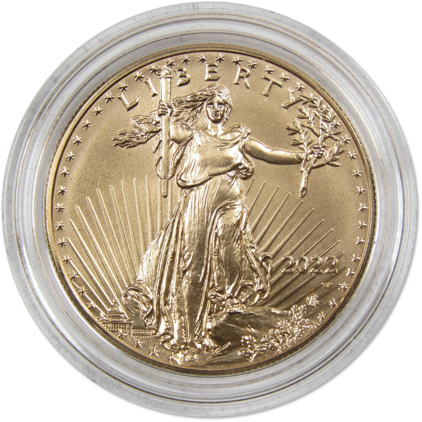 2022-W American Eagle 1 oz Gold $50 Uncirculated OGP COA SKU:OPC59