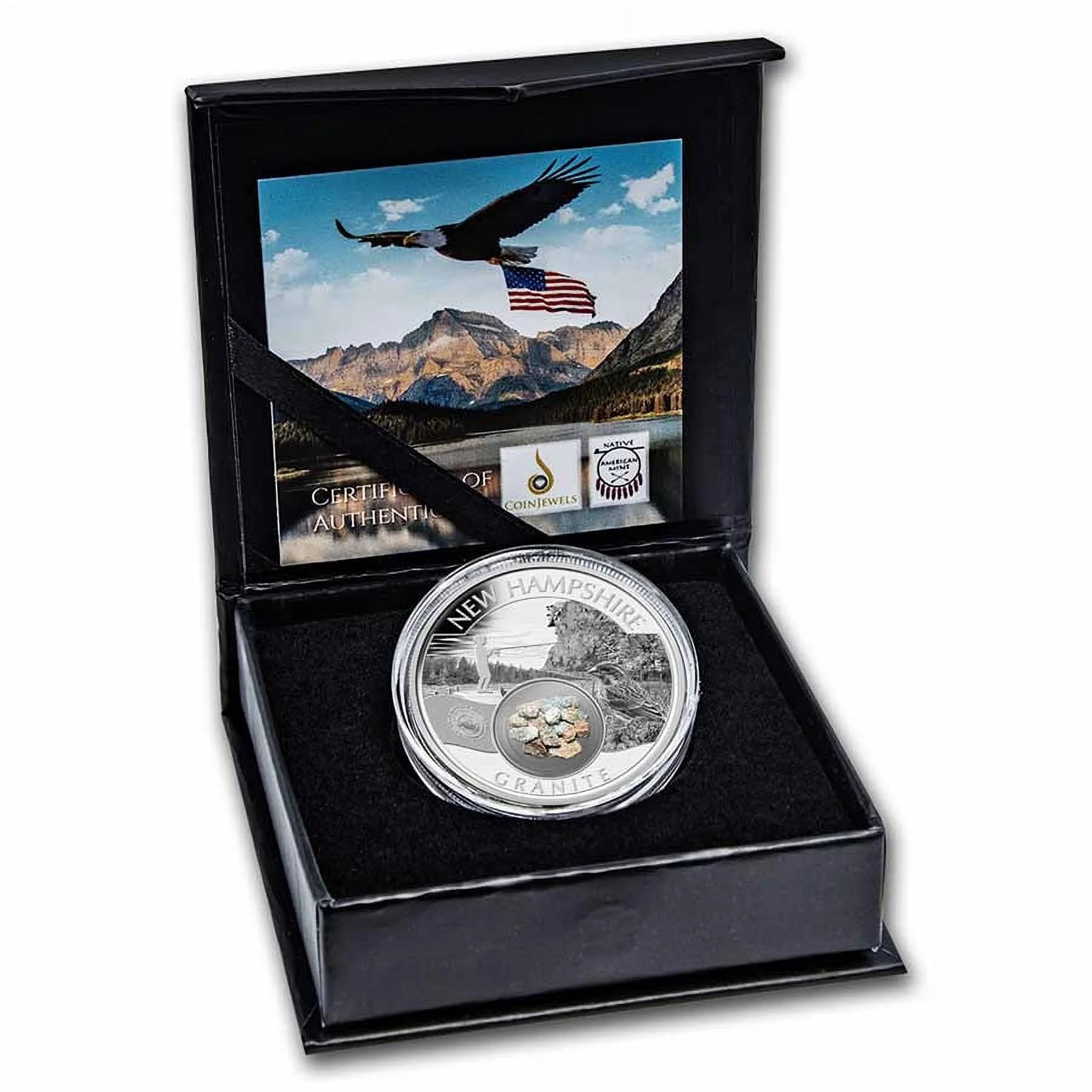 2022 1 Oz Silver Treasures of the U.S. New Hampshire Granite