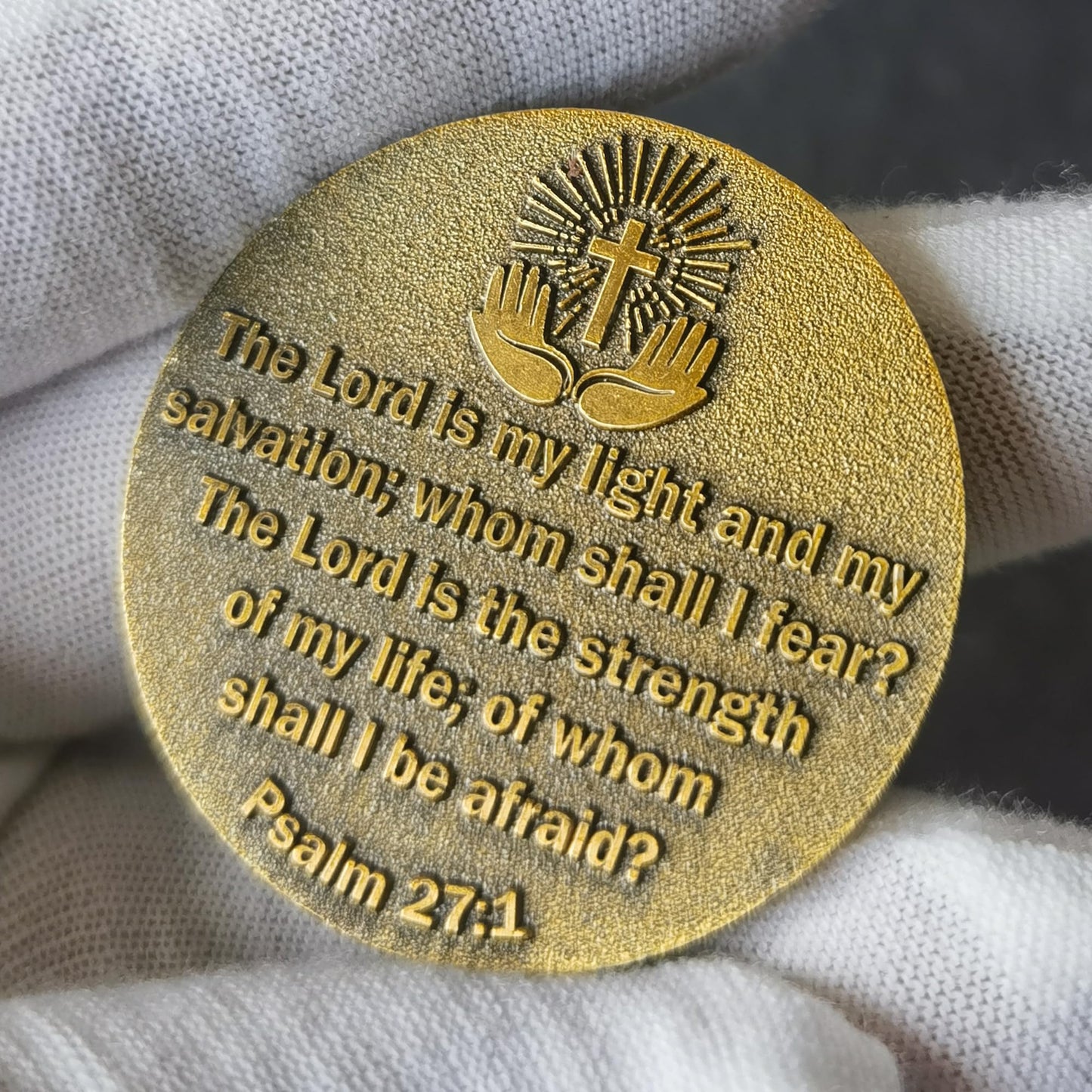 Divine Shepherd's Guidance Christian Challenge Coin Bible Verse Pocket Token Military Gift