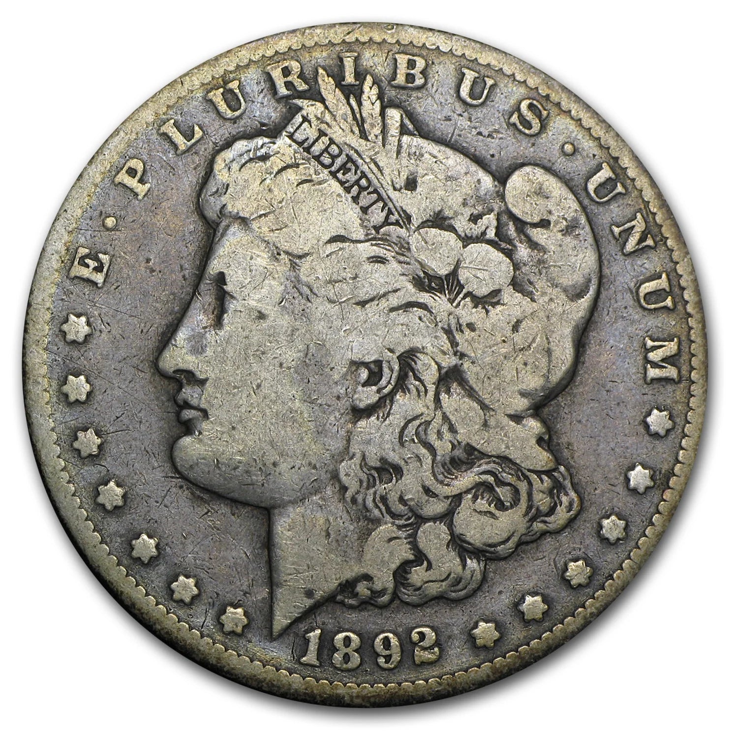 1892-CC Morgan Dollar Fine