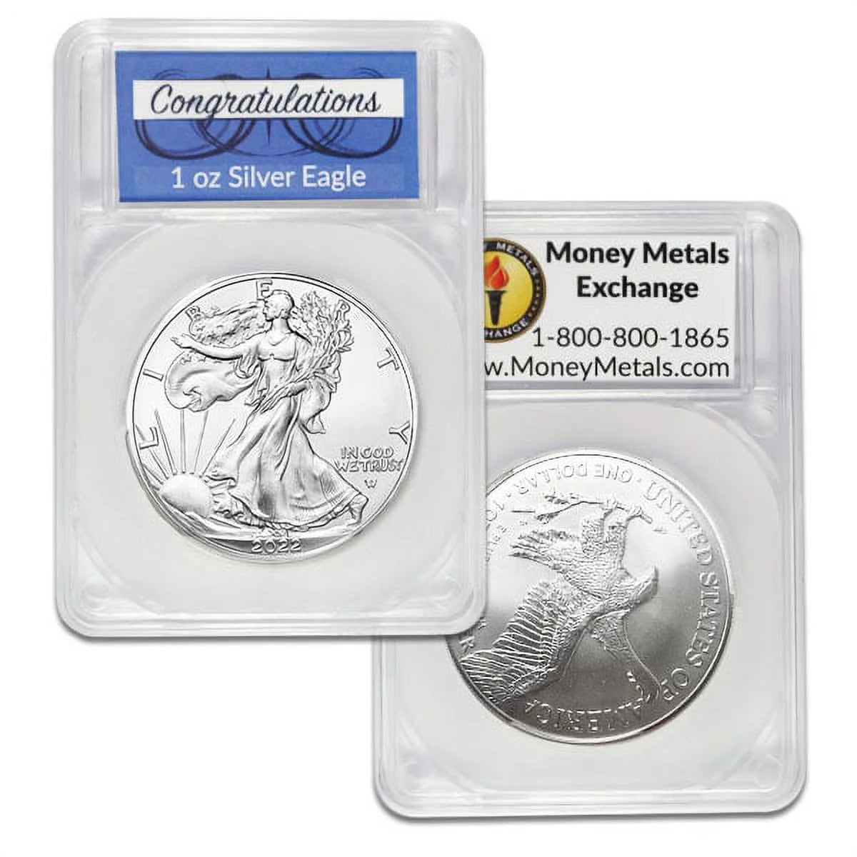 U.S. Mint Silver American Eagle - in Congratulations Capsule, Bullion