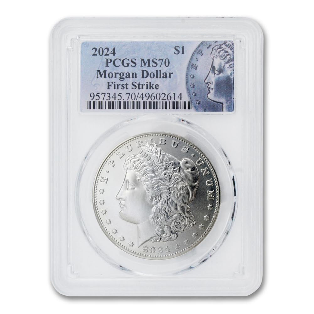 2024 - American Silver Morgan Dollar Coin MS-70 (First Strike) with Original Government Packaging $1 PCGS MS70