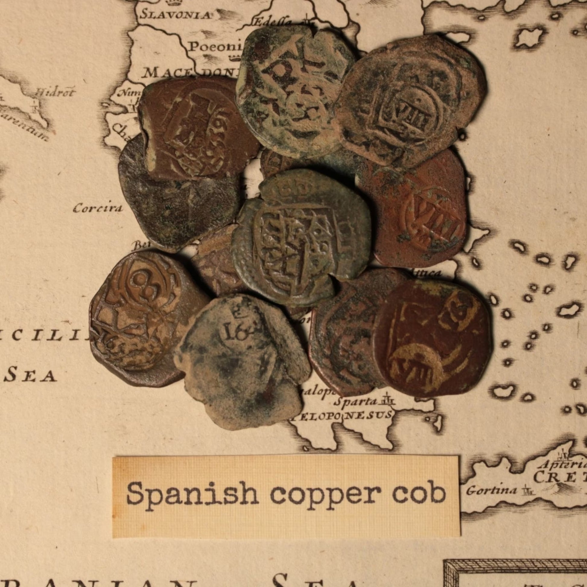 The Pirate Collection, Set of Three Genuine Antique Coins - Spanish & Dutch East Indies - 1500S to 1700S - with Display Case - History Hoard