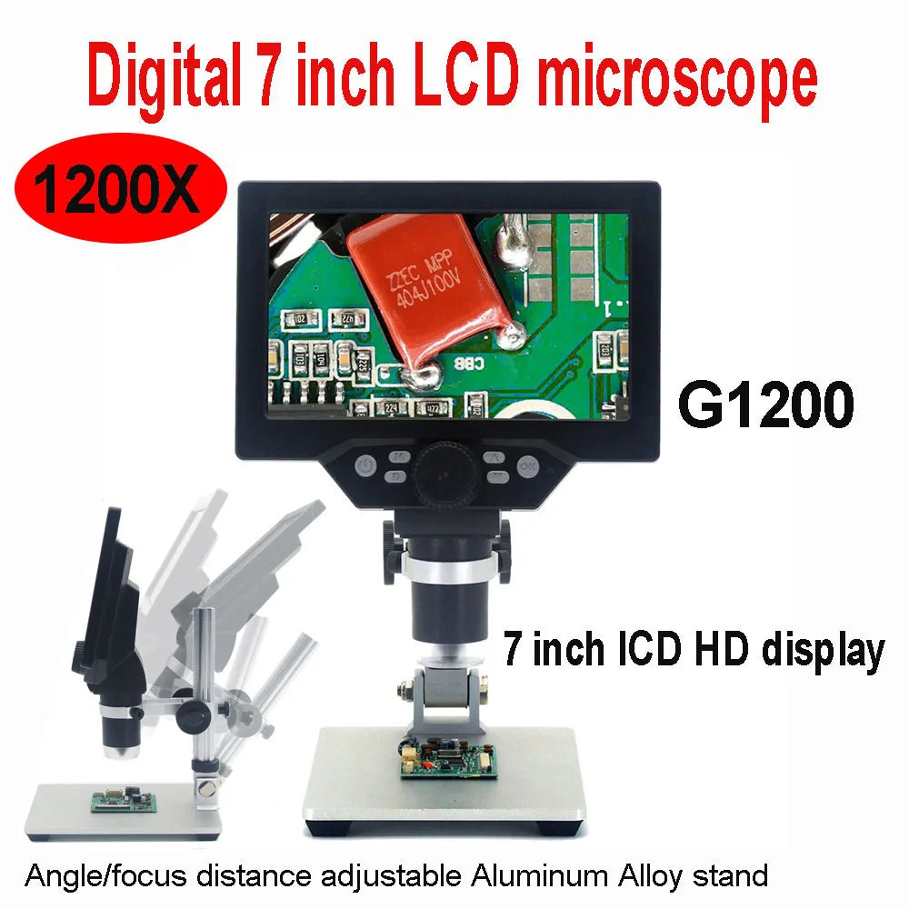 Portable 4.3 Inch HD Digital Microscope: Perfect for Soldering & Magnification"