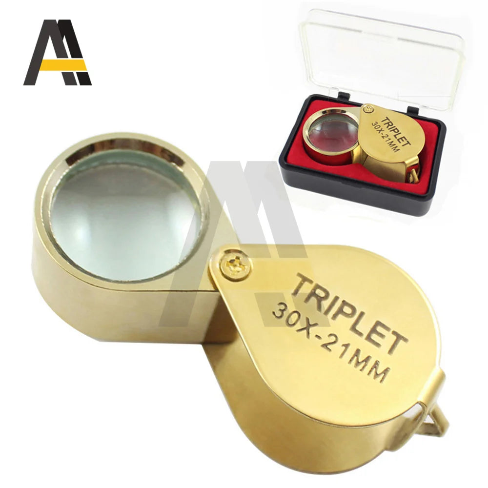 Professional Folding Jewelry, Coins Magnifier - 10X 20X 30X Magnification"