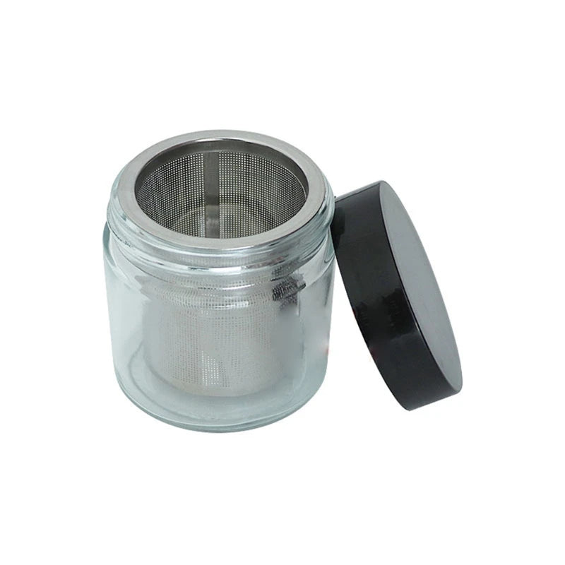 Glass Cleaning Jar with Metal Sieve – Ideal for Gemstones