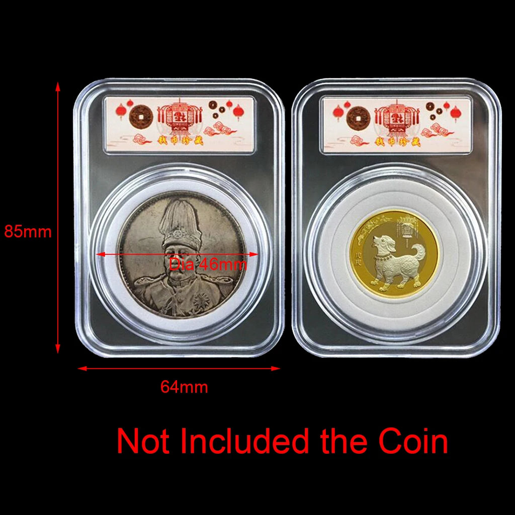 10Pcs Universal Coin Display Slab - Adjustable Storage Box for Coins and Medals