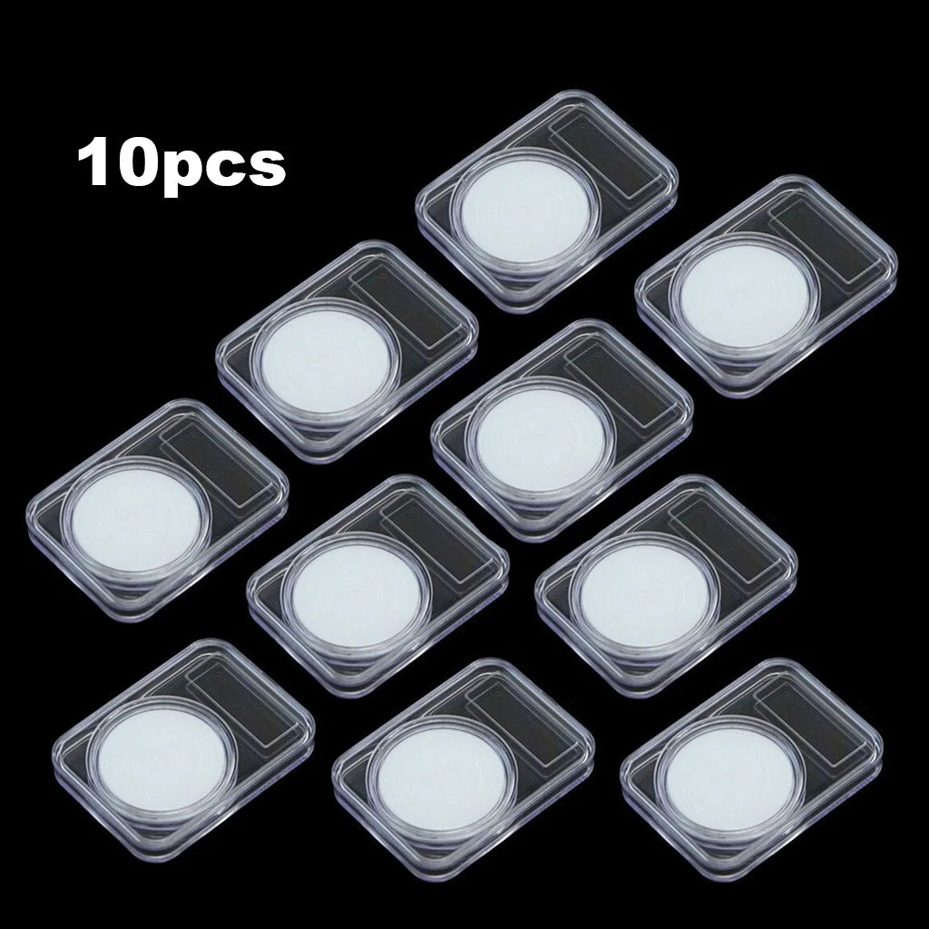 10Pcs Universal Coin Display Slab - Adjustable Storage Box for Coins and Medals