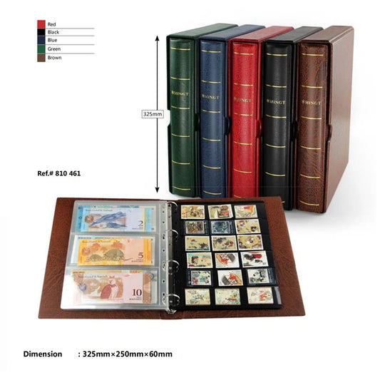 Premium 1 Piece Loose-Leaf Banknote & Coin Album - Durable PVC Cover"