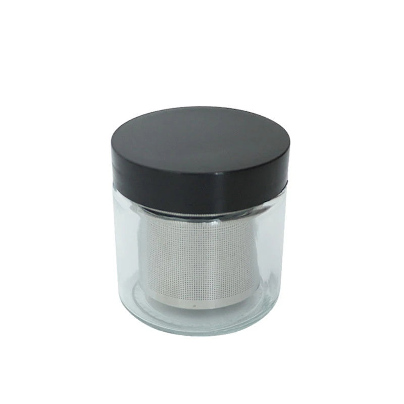 Glass Cleaning Jar with Metal Sieve – Ideal for Gemstones