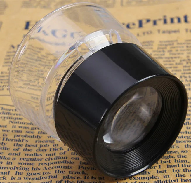 10X Mini Pocket Magnifier - Wine Cup Shape Handheld Loupe"