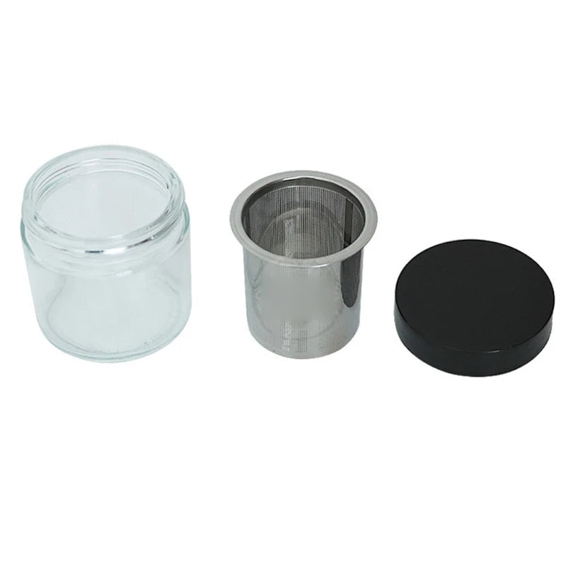 Glass Cleaning Jar with Metal Sieve – Ideal for Gemstones