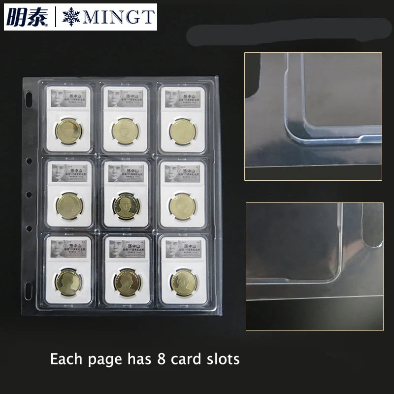 Money Album Pages f/Slab Coin Storage Compatible w/PCGS NGC Collection