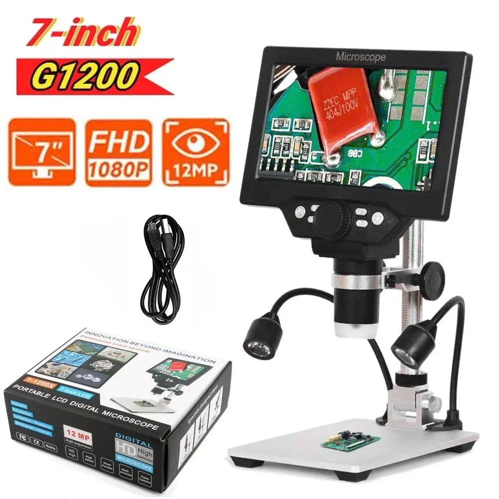 Advanced 7 Inch 1200X Microscope for Electronic Repairs - Best in Class"