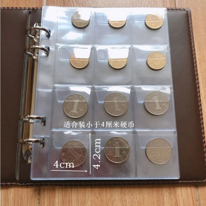"Premium PU Leather Coin Storage Album - 120/240 Pockets"