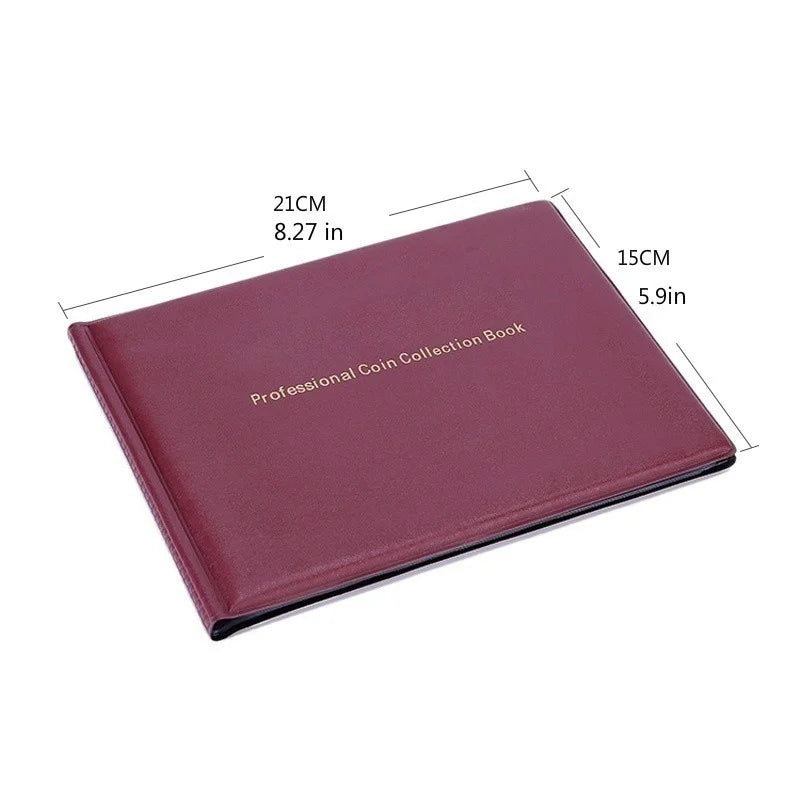 High-Quality 240/120 Pocket Coin Storage Album - 10 Page Royal Coin Collection Holder