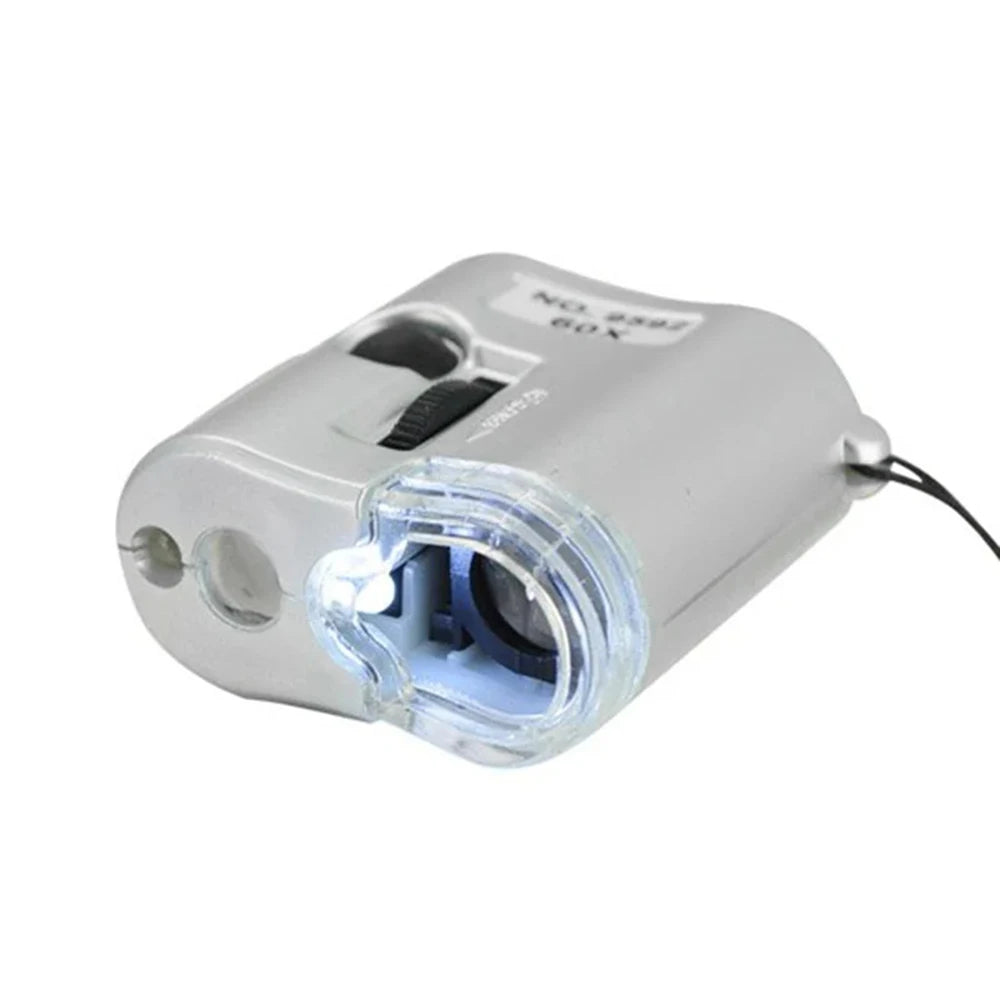 Best Seller: 60X Mini Pocket Microscope with UV Currency Detection and LED Lighting"