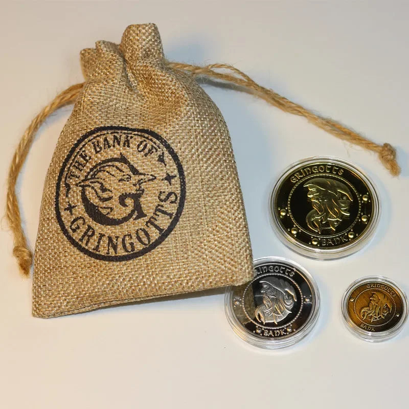 Harry's Magic Potter Movie Coins - Gringotts Wizardry Bank Gold & Silver Collectibles"