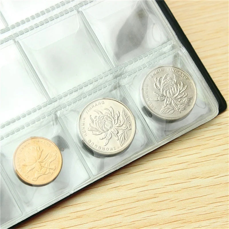 High-Quality 240/120 Pocket Coin Storage Album - 10 Page Royal Coin Collection Holder