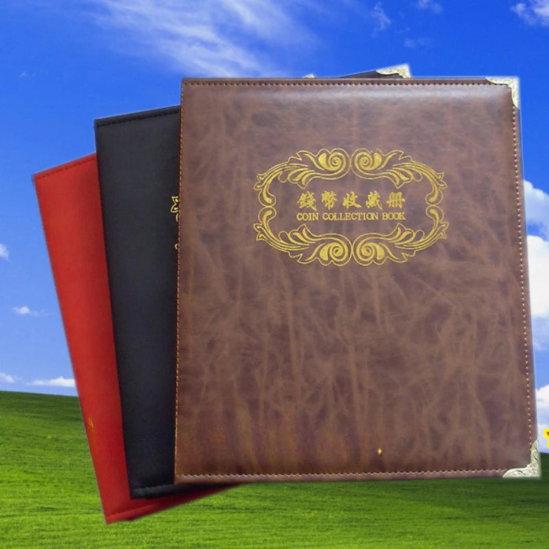 Best Seller: High-End PU Leather Coin Collection Book - Empty Shell for Customization"