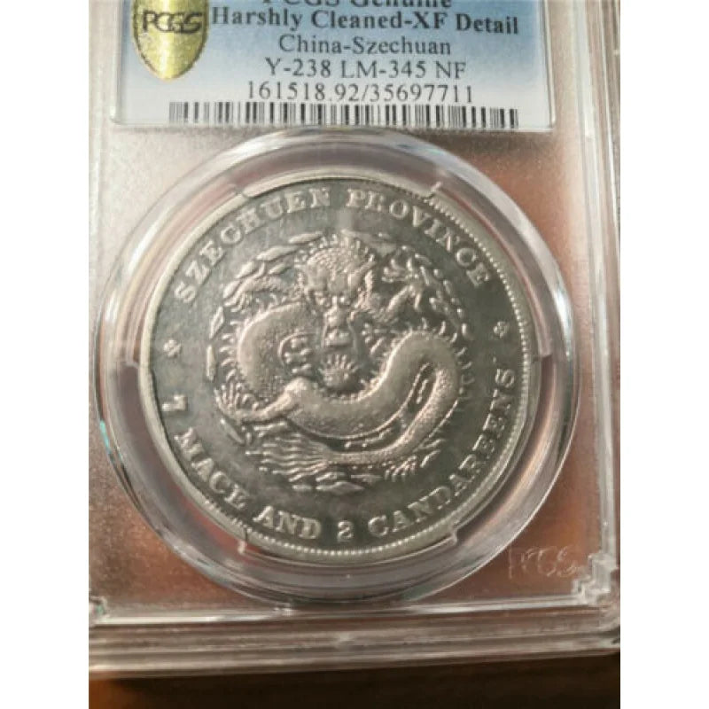 1901-08 China Szechwan Guangxu bullions Dragon Dollar PCGS XFDETAIL Certified