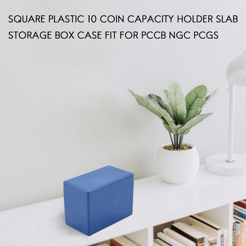 Square Plastic 10 Coin Capacity Holder Slab Storage Fit PCCB NGC PCGS