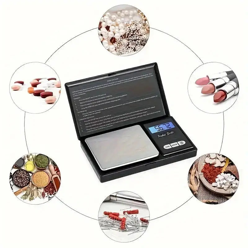 High Precision Jewelry Scale - 100g/200g/500g Digital Pocket Scale"