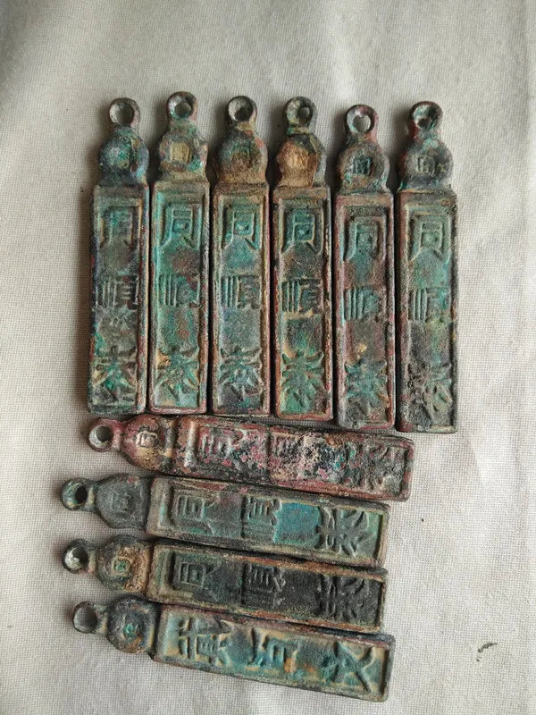 Ancient Coins and Shun Thai Money Cards - 10PC Set of Old Road Pieces