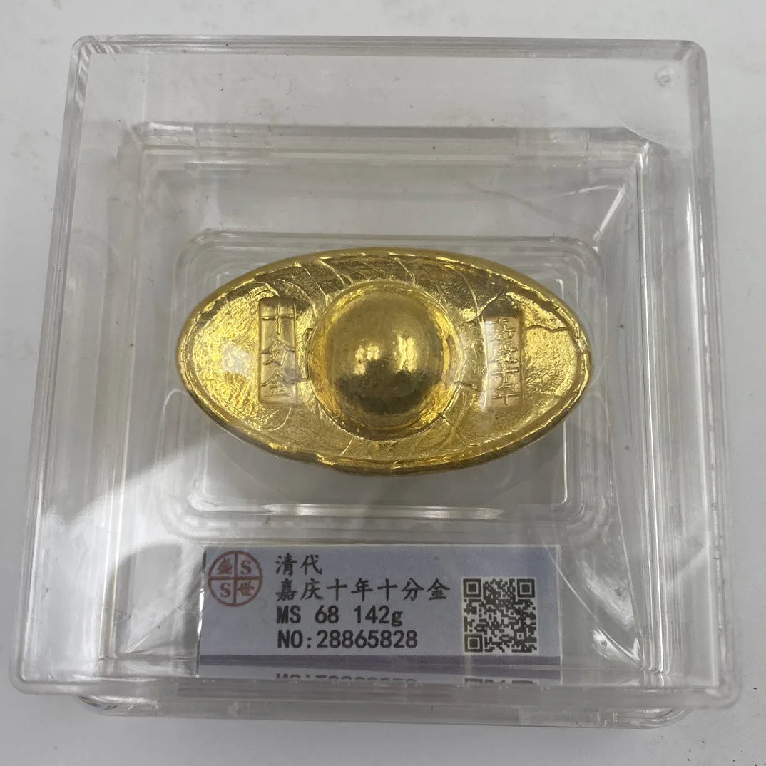 PCGS Graded Sharp Angle Qing Dynasty Gold Ingot - Antique Collection