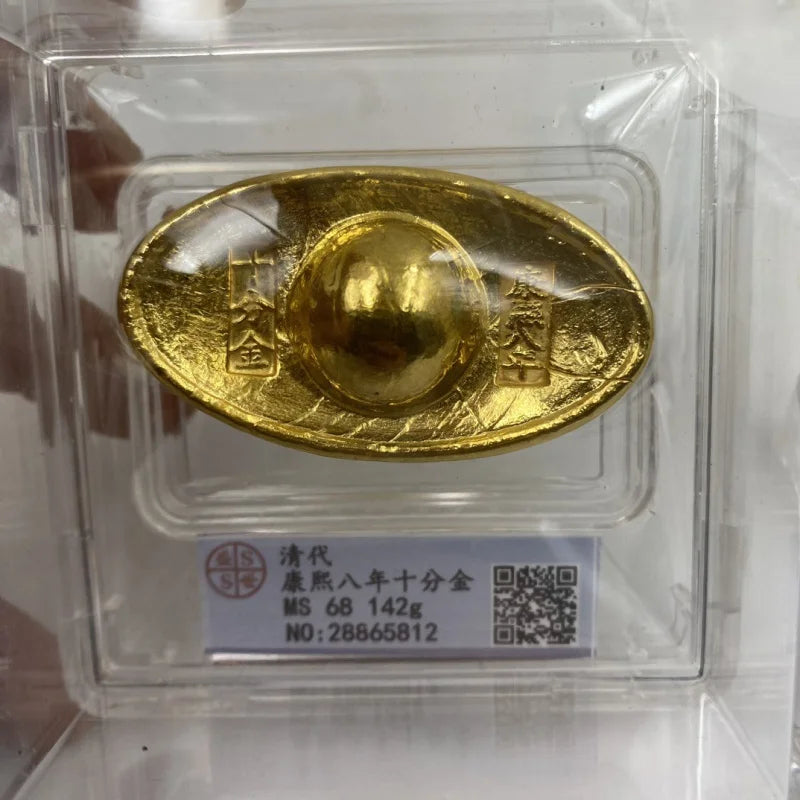 PCGS Graded Sharp Angle Qing Dynasty Gold Ingot - Antique Collection