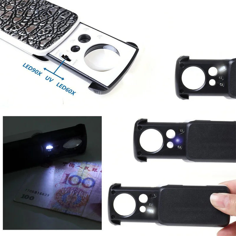New Triple Magnification LED & UV Eye Loupe - Perfect for Coins & Gems"