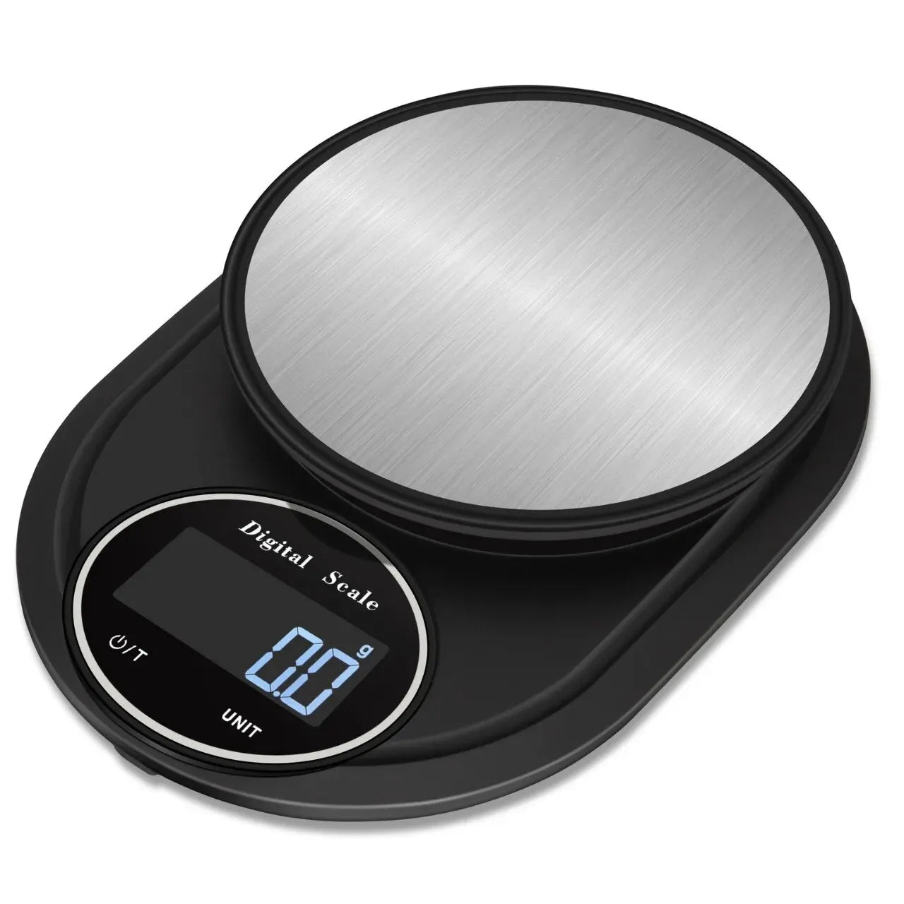 Compact Benchtop Food Scale - 0.1g Accuracy, LED Display, and Timer"