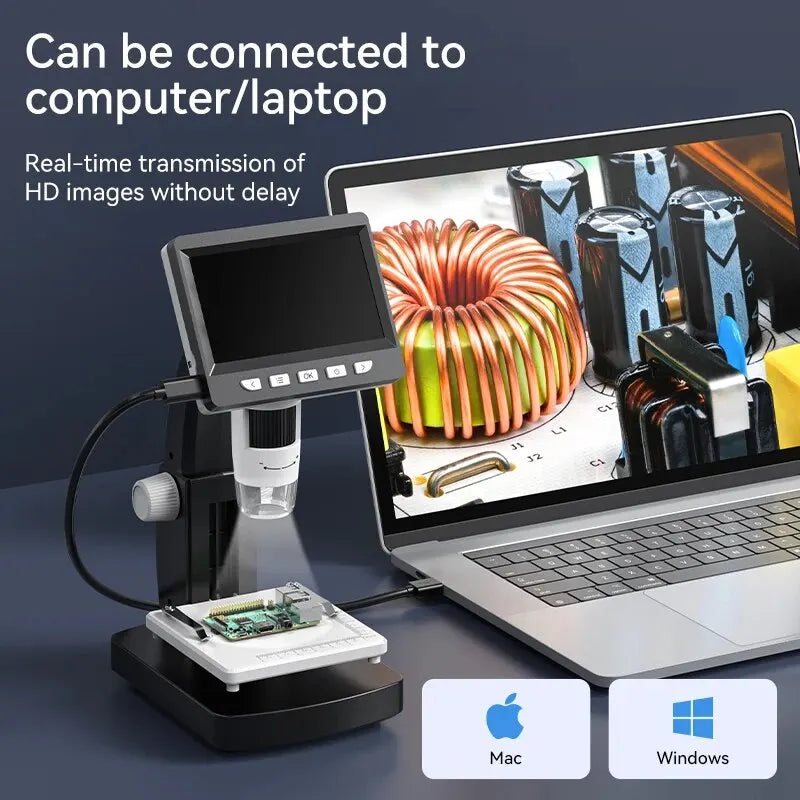 Versatile 1000X USB Digital Microscope for Coins & Electronics Repair"