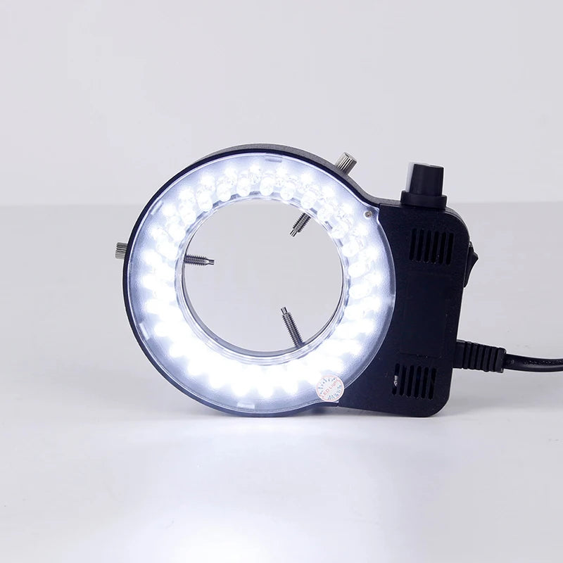 Industrial LED Ring Light Illuminator for Stereo Video Camera Microscopes"