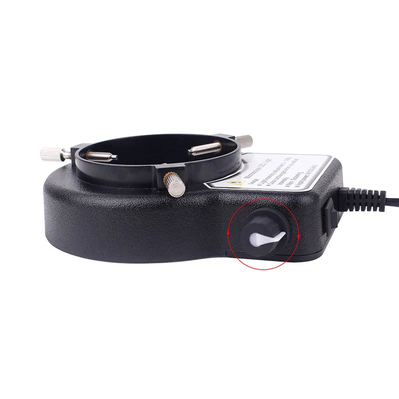 Industrial LED Ring Light Illuminator for Stereo Video Camera Microscopes"