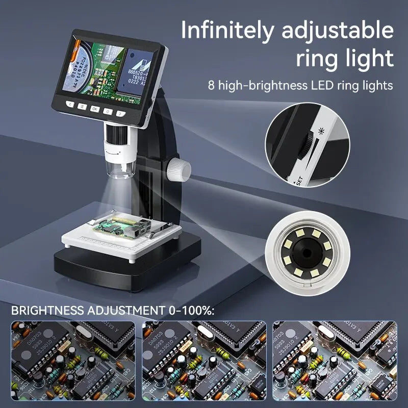 Versatile 1000X USB Digital Microscope for Coins & Electronics Repair"