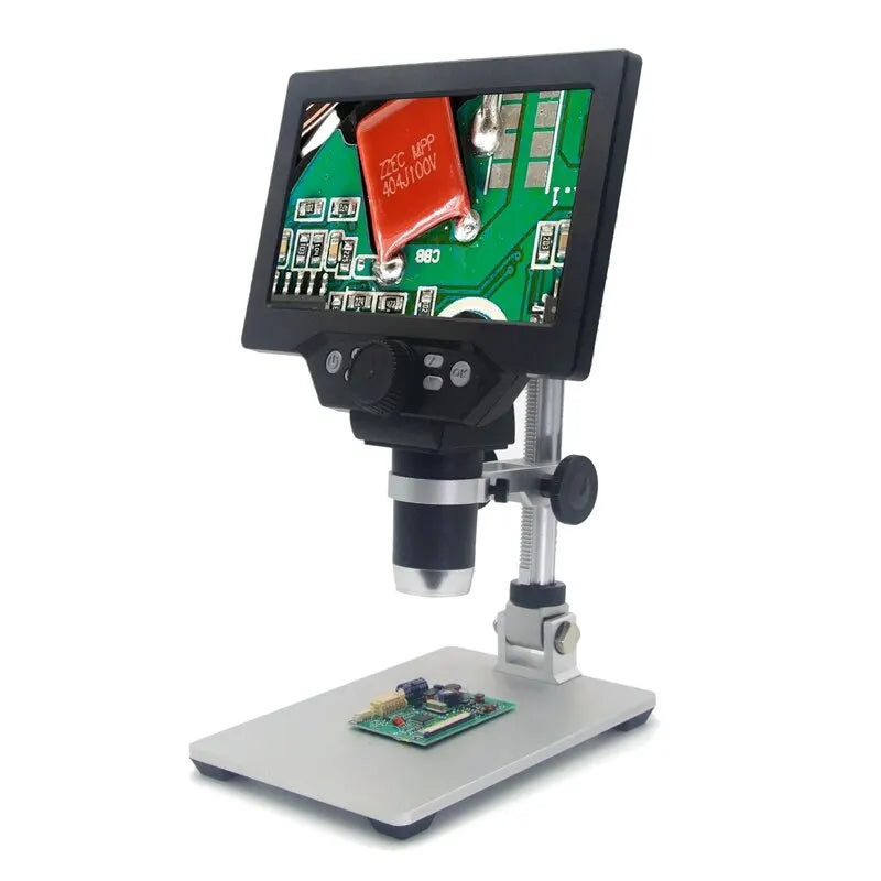 Advanced 7 Inch HD LCD Digital Microscope: 1200X Magnification for Electronics"
