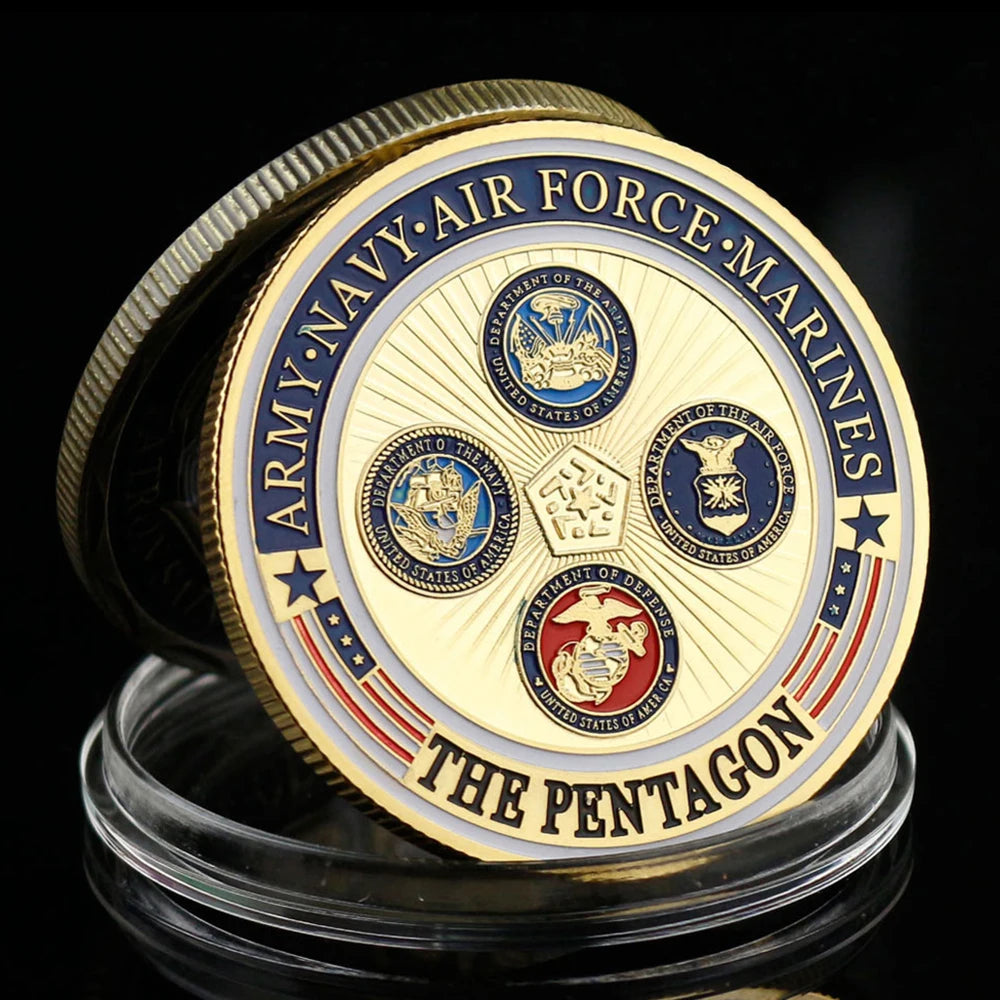 Exclusive Defense Collection Coin: Patriotic Art in Gold Plated Perfection"