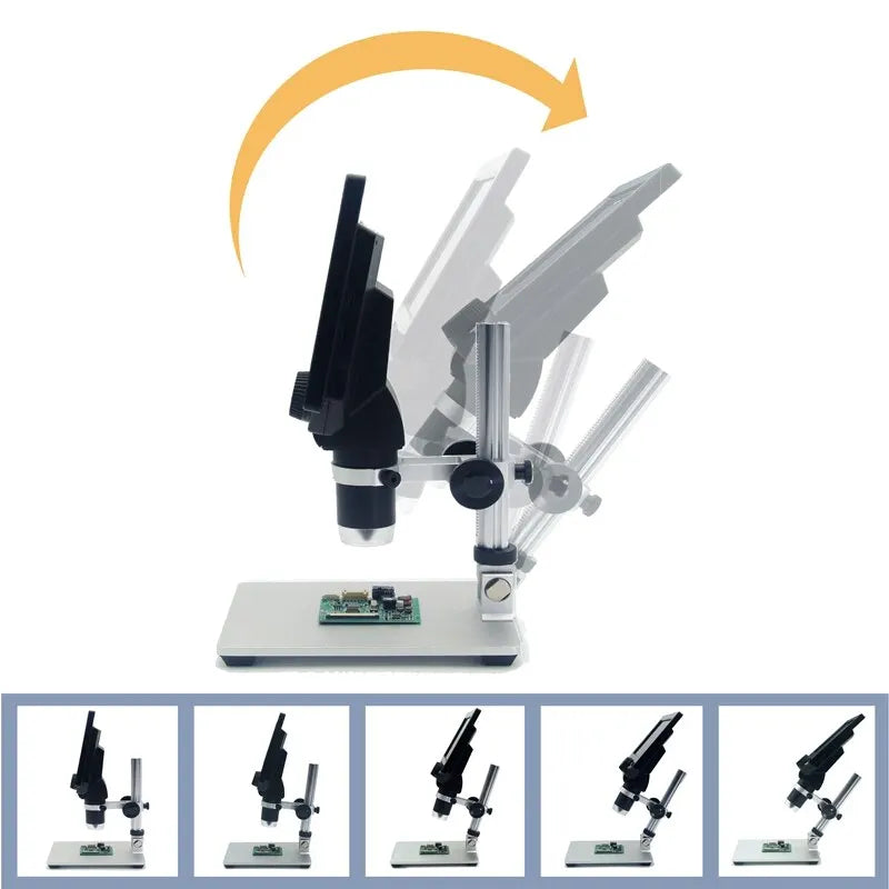 Advanced 7 Inch HD LCD Digital Microscope: 1200X Magnification for Electronics"